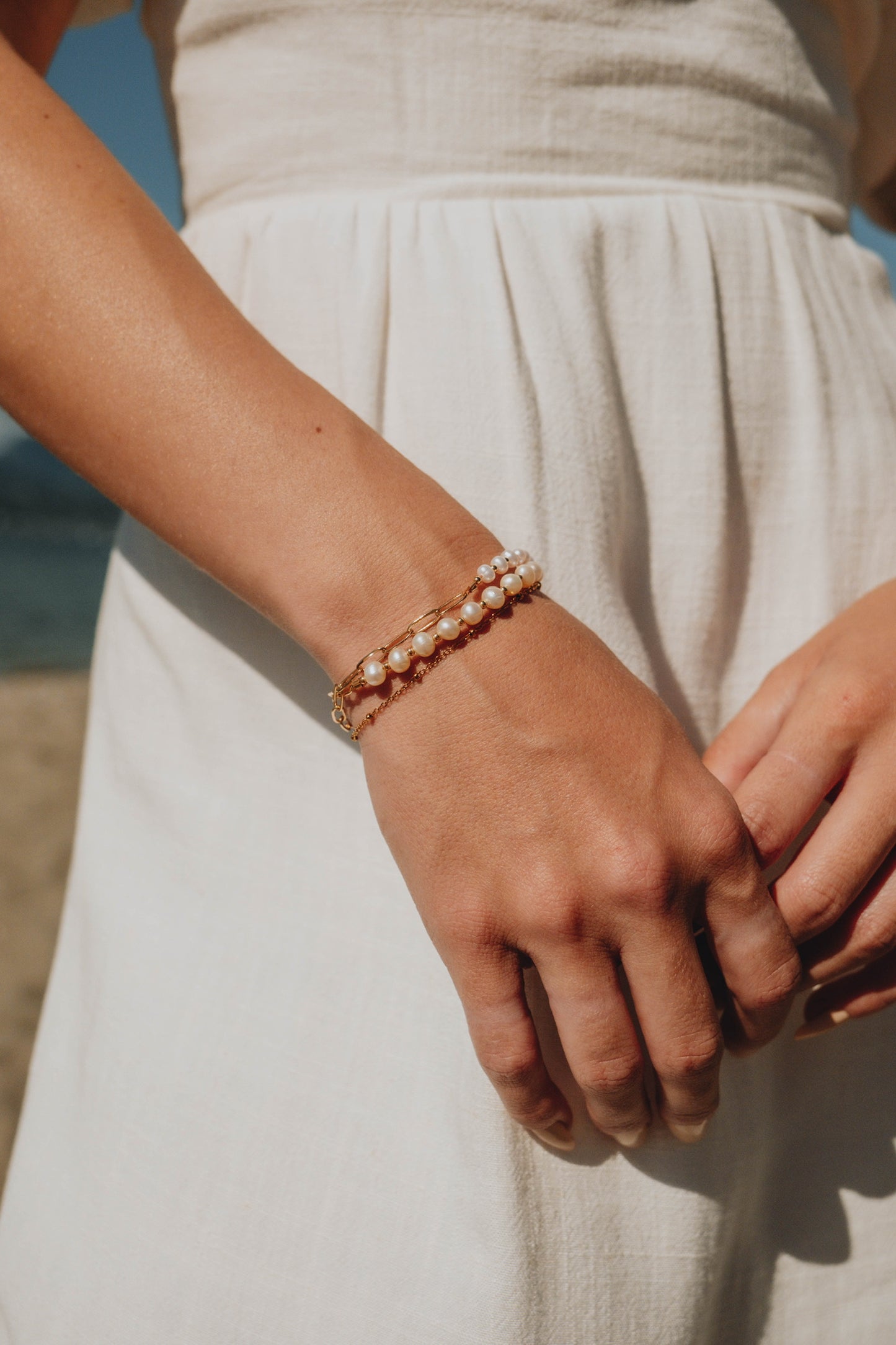 Pearls of Paradise Bracelet - Champagne