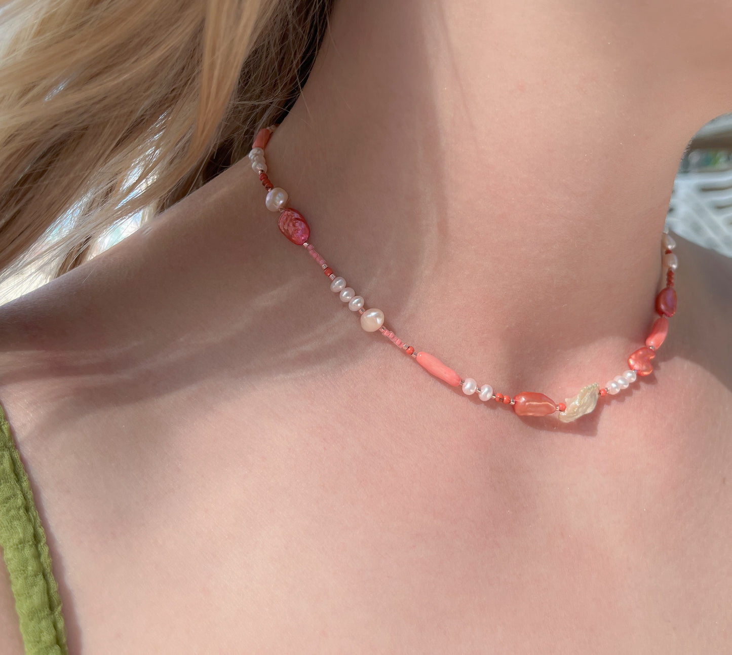 Pearls of Paradise Necklace - Florida Orange