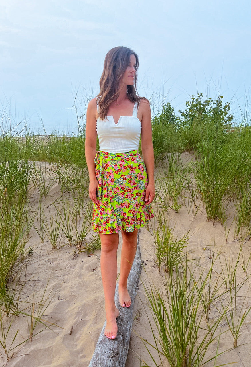 Sparrow & Lilly Short Wrap Skirt