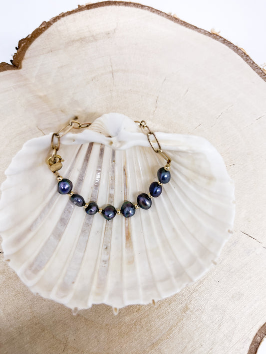 Pearls of Paradise Bracelet - Tahitian Black Pearl