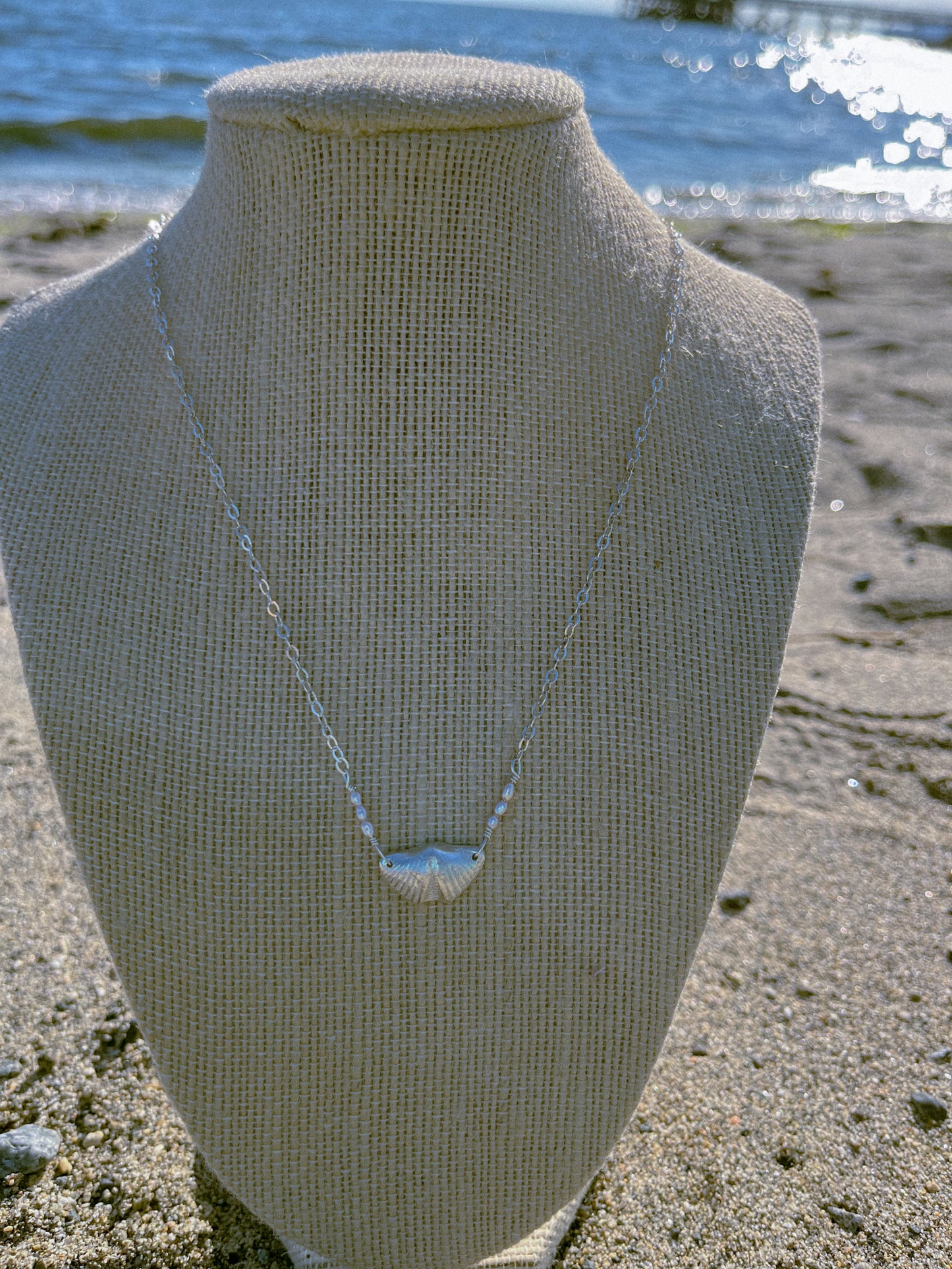 Sparrow & Lilly Butterfly Stone Necklace π¦ medium - Sterling Silver