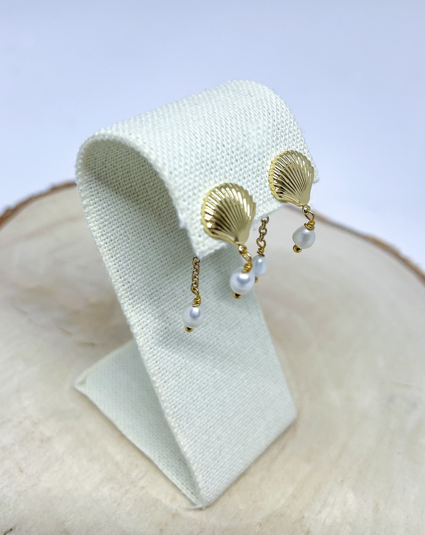 Pearls of Paradise Earrings- Shell Drop