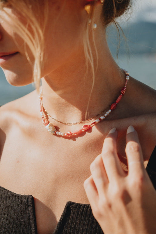 Pearls of Paradise Necklace - Florida Orange