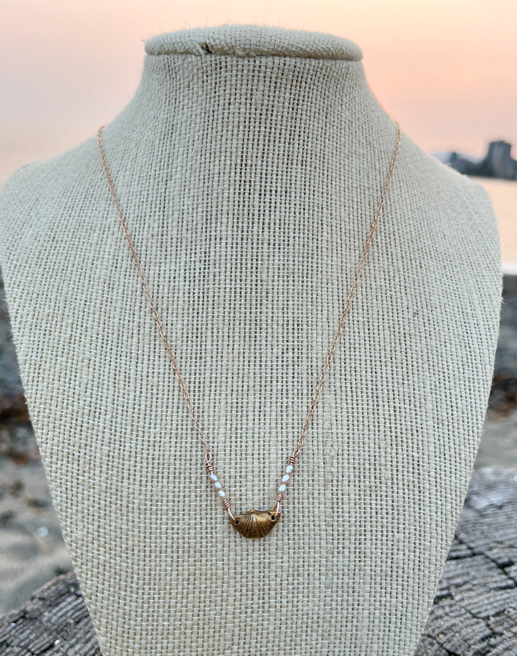 Sparrow & Lilly Butterfly Stone Necklace π¦ petite - Bronze
