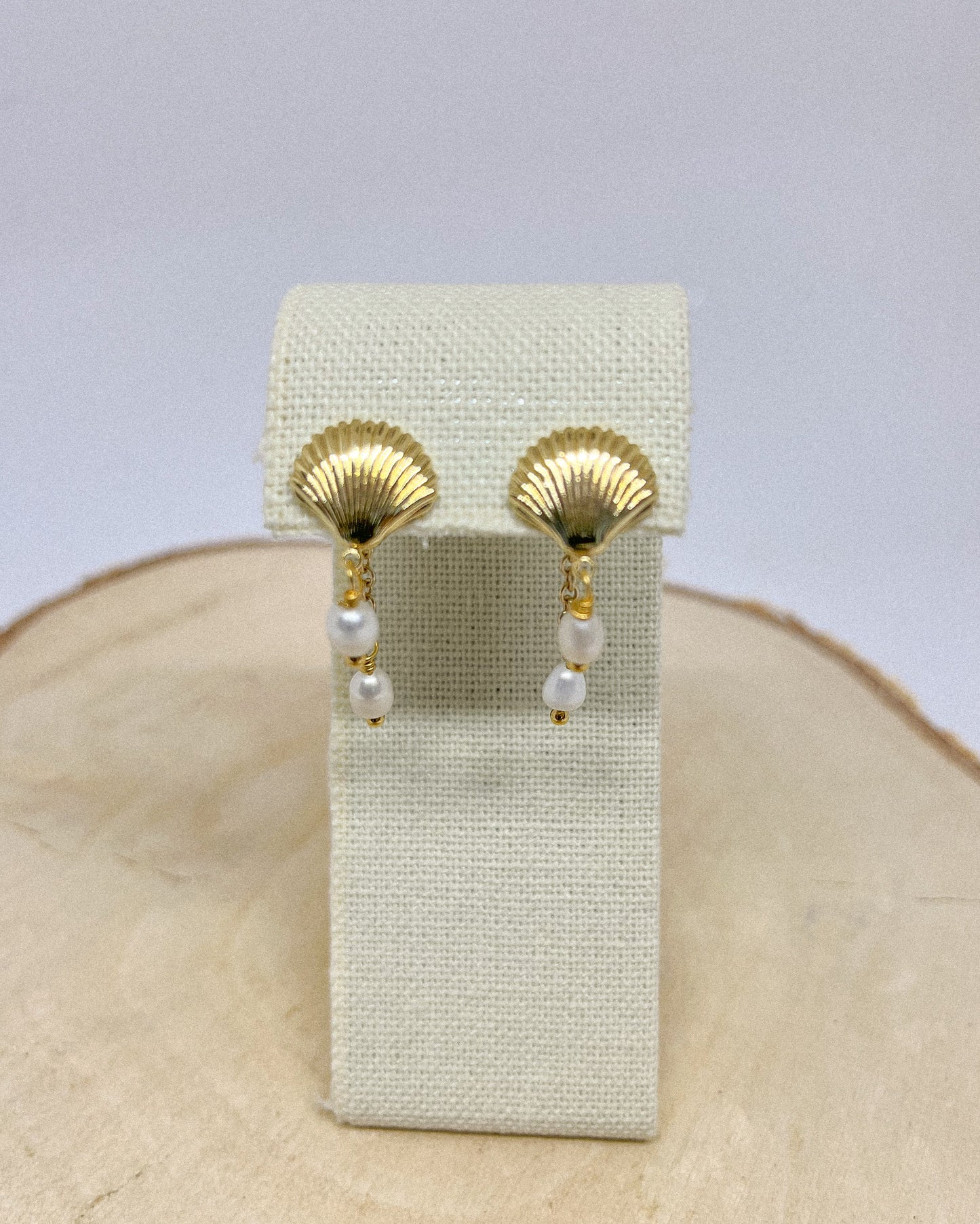 Pearls of Paradise Earrings- Shell Drop