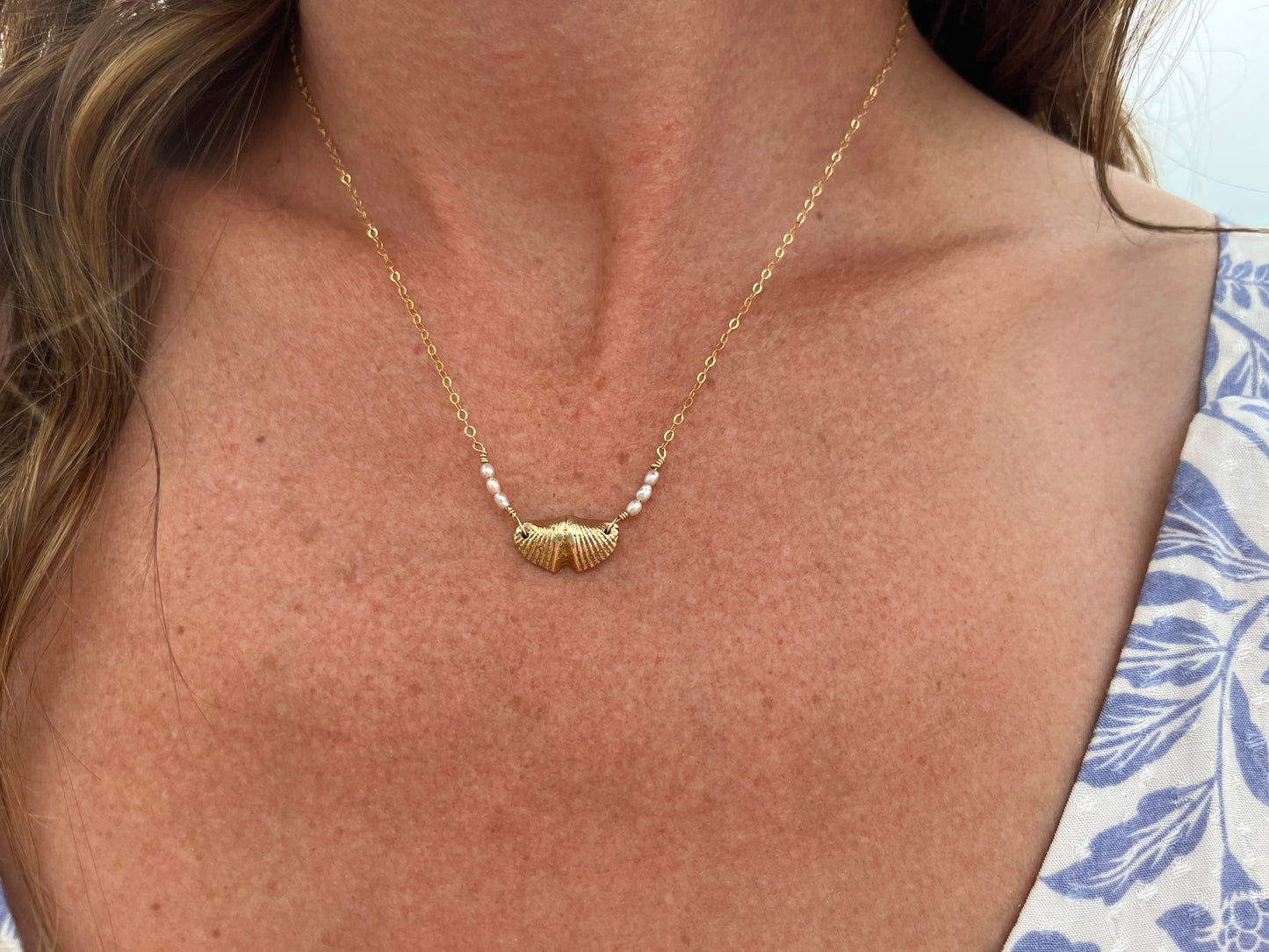 Sparrow & Lilly Butterfly Stone Necklace 🦋 small - 14K Gold Vermeil