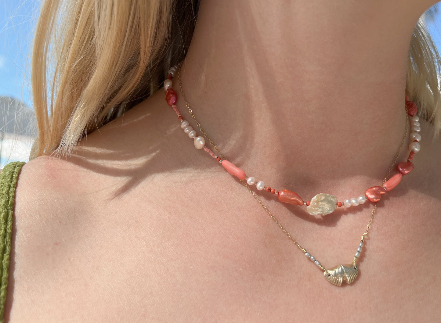 Pearls of Paradise Necklace - Florida Orange