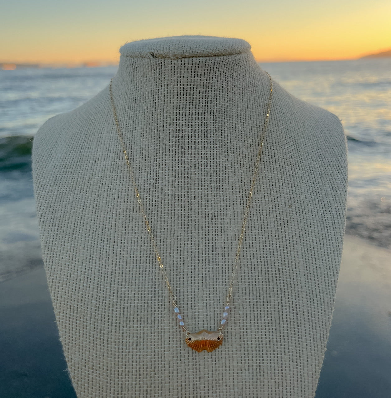 Sparrow & Lilly Butterfly Stone Necklace 🦋 small - 14K Gold Vermeil