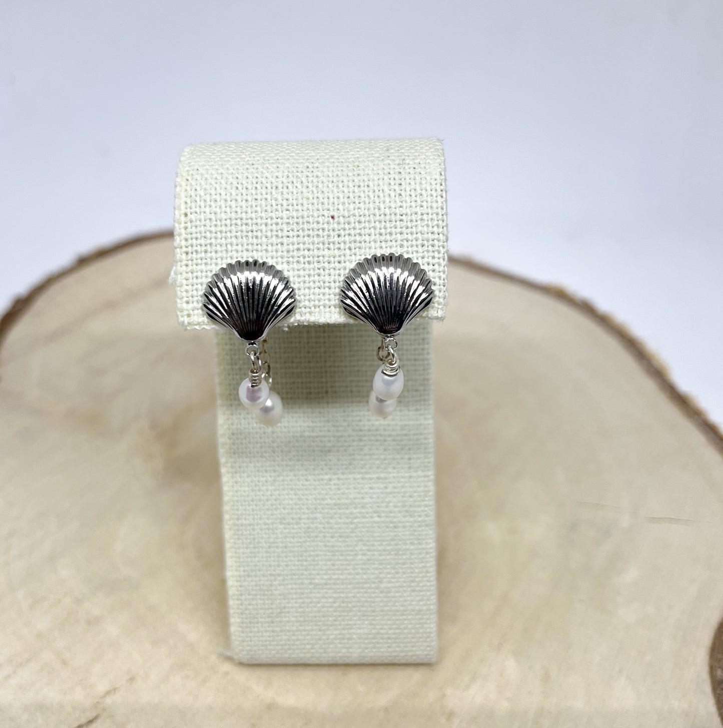 Pearls of Paradise Earrings- Shell Drop