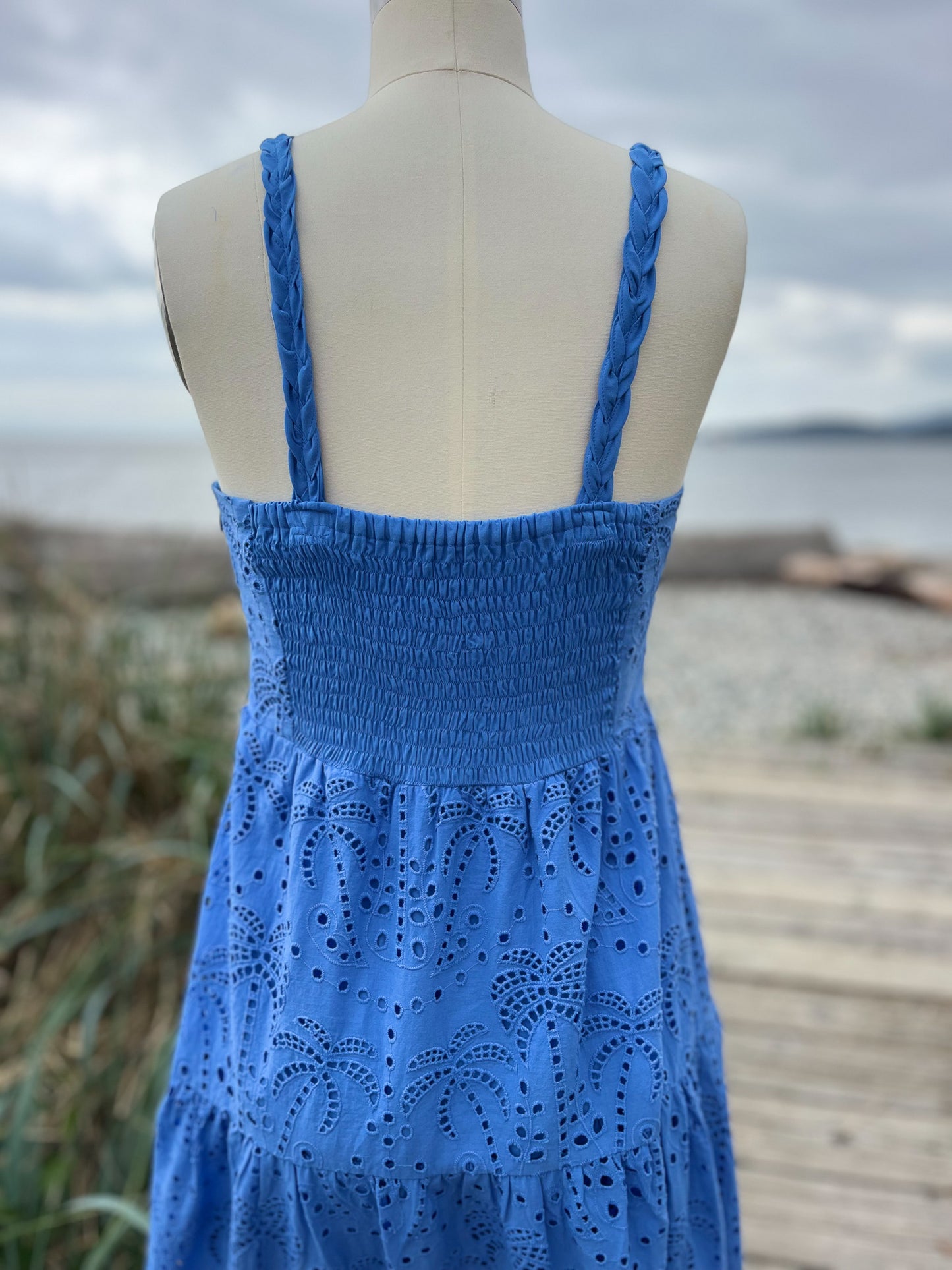 Sparrow & Lilly Embroidered Palm Maxi Dress