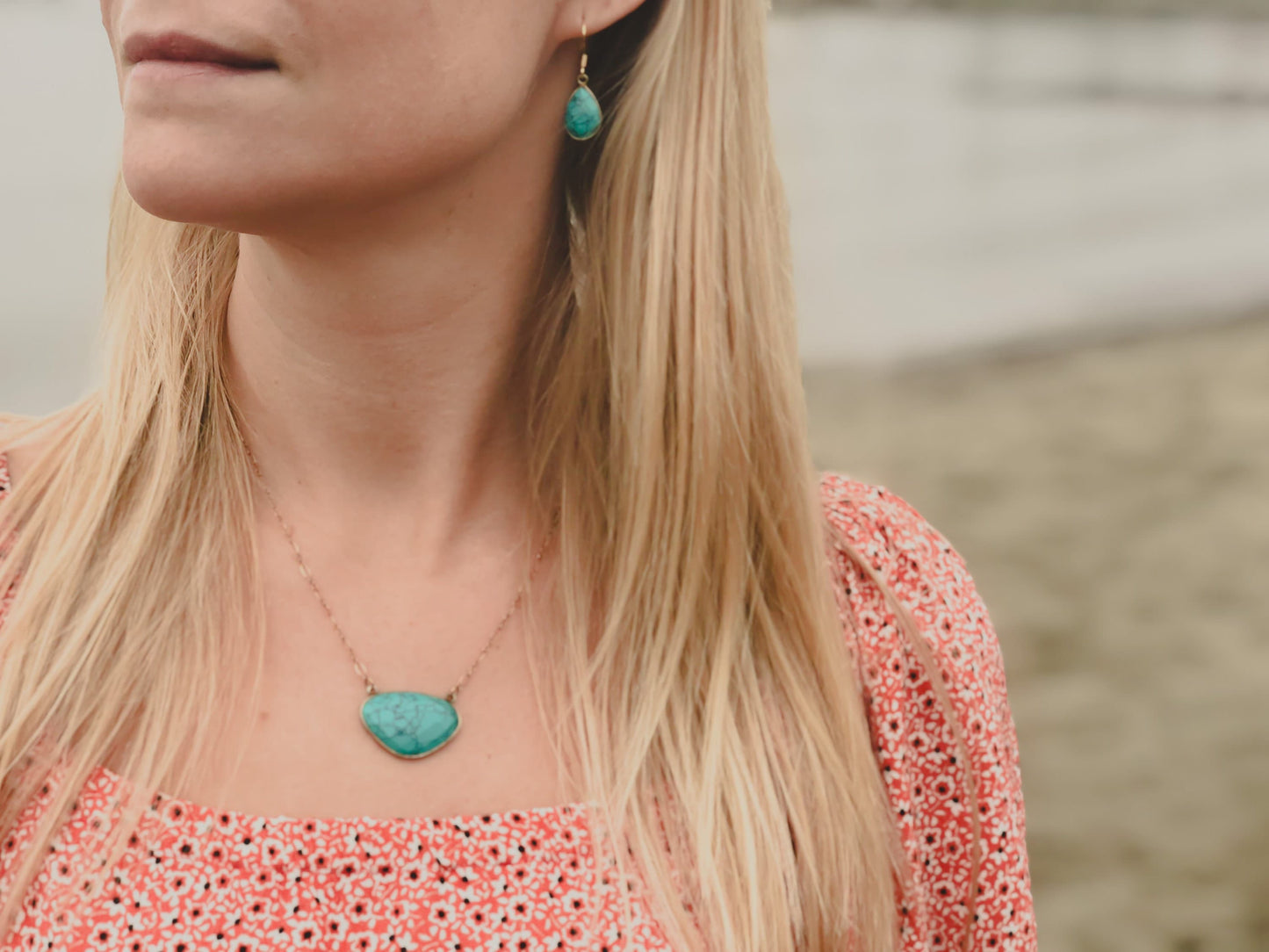 Sparrow & Lilly Turquoise Waters Drop Earrings