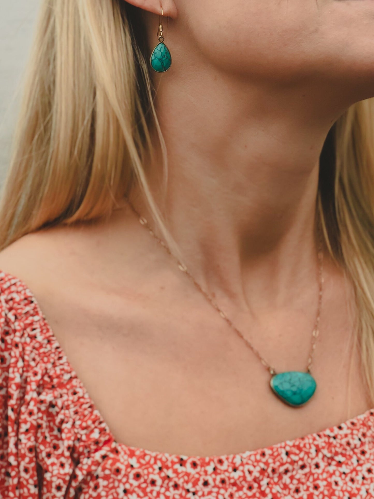 Sparrow & Lilly Turquoise Waters Drop Earrings