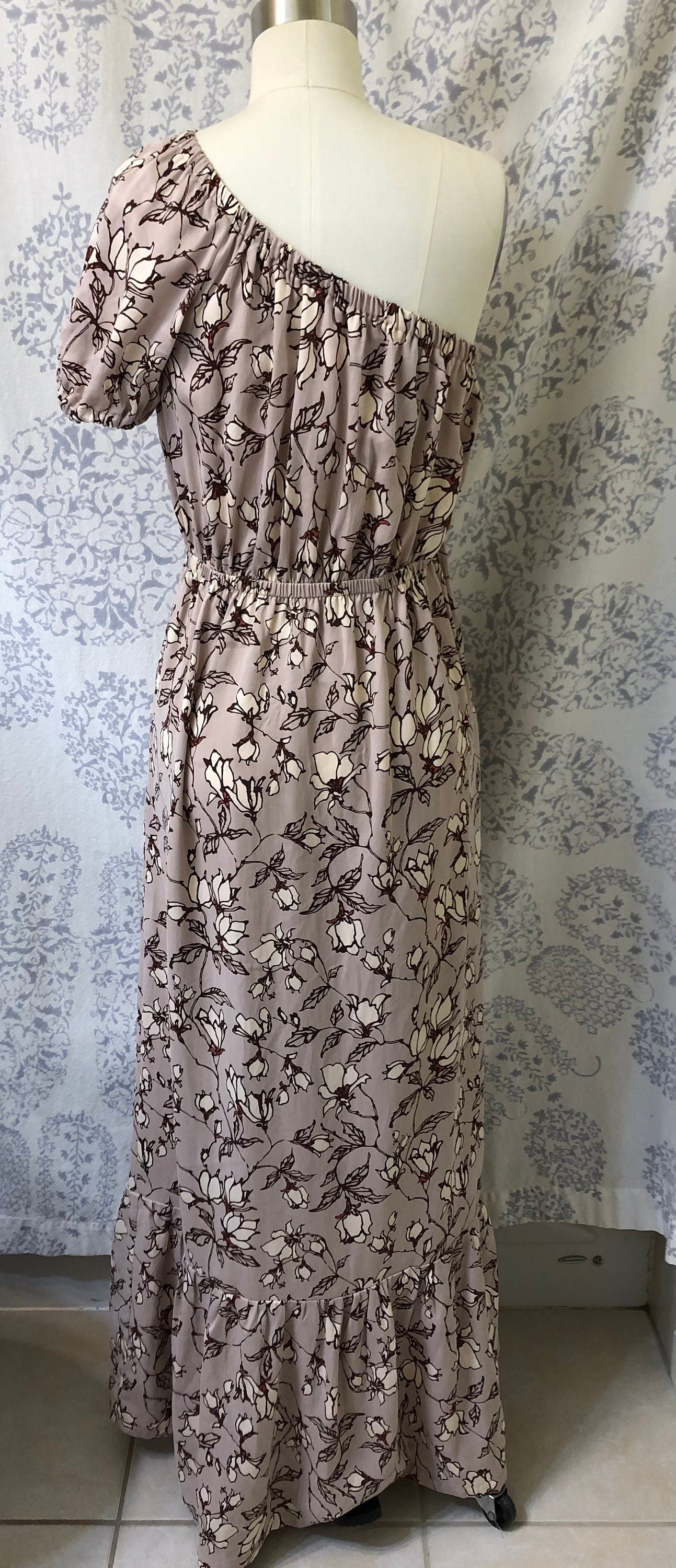 Sparrow & Lilly One Shoulder Floral Maxi Dress