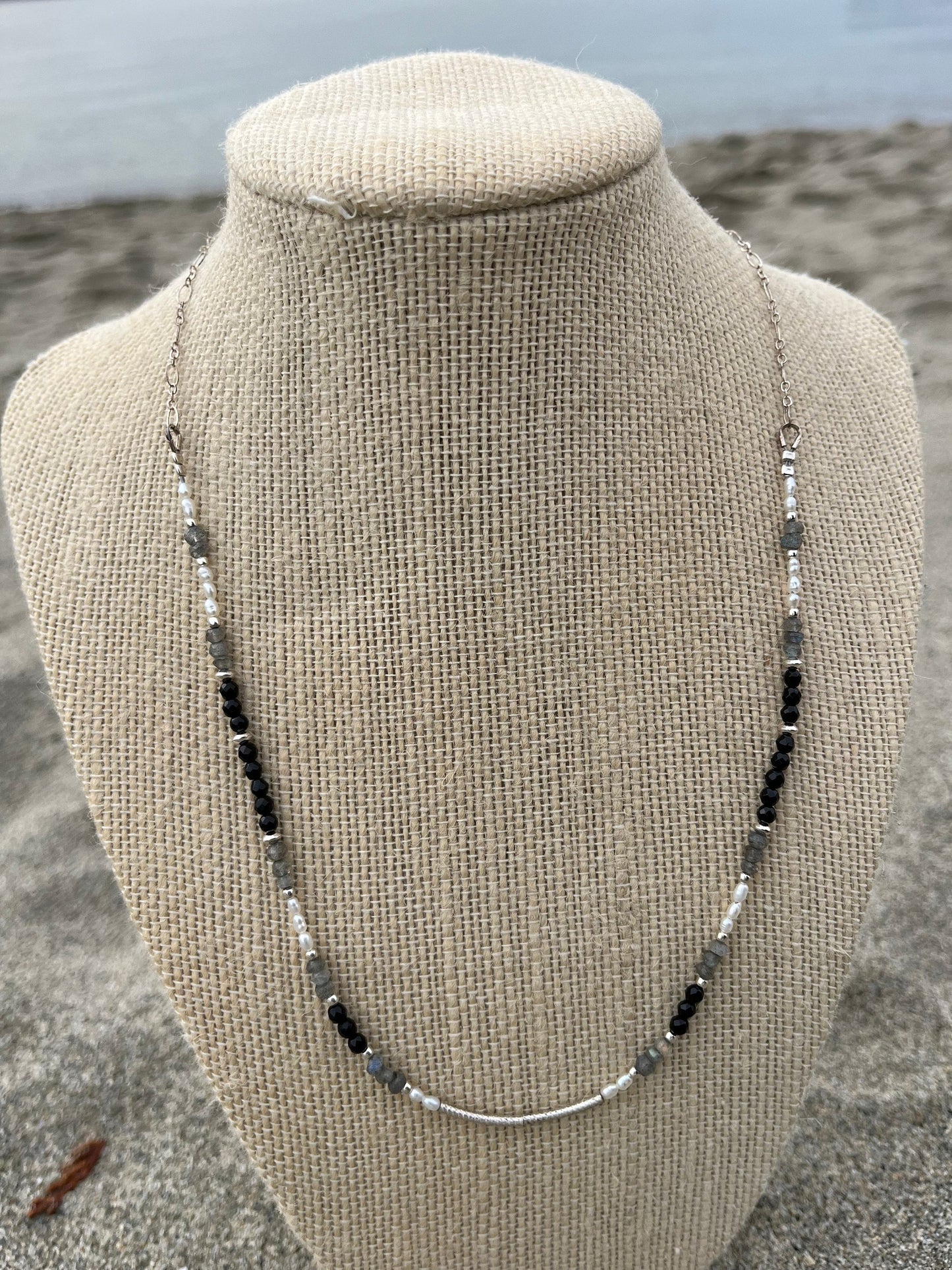 Sparrow & Lilly “Stormy Seas” Sterling Silver and Gemstone Necklace