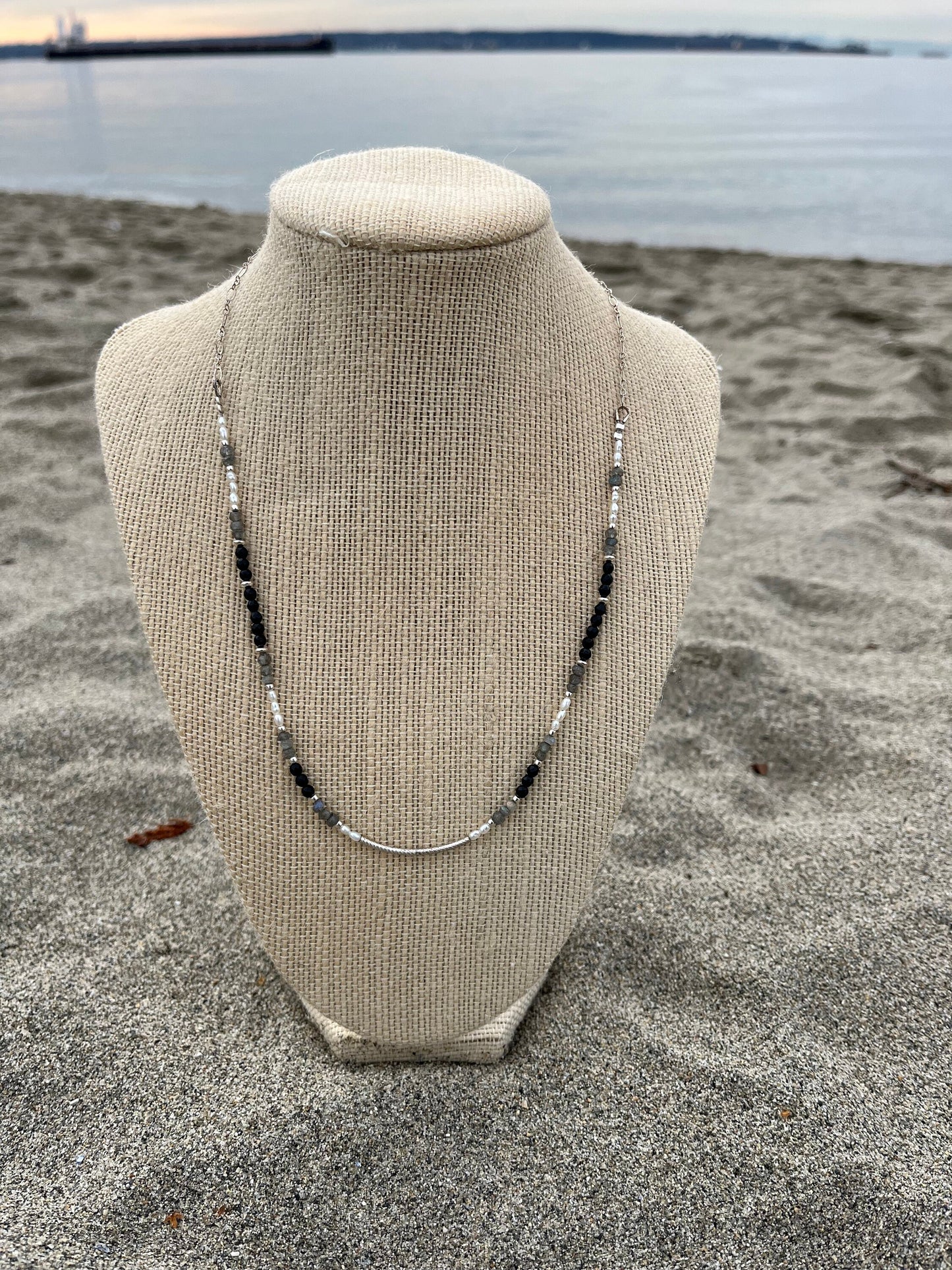 Sparrow & Lilly “Stormy Seas” Sterling Silver and Gemstone Necklace