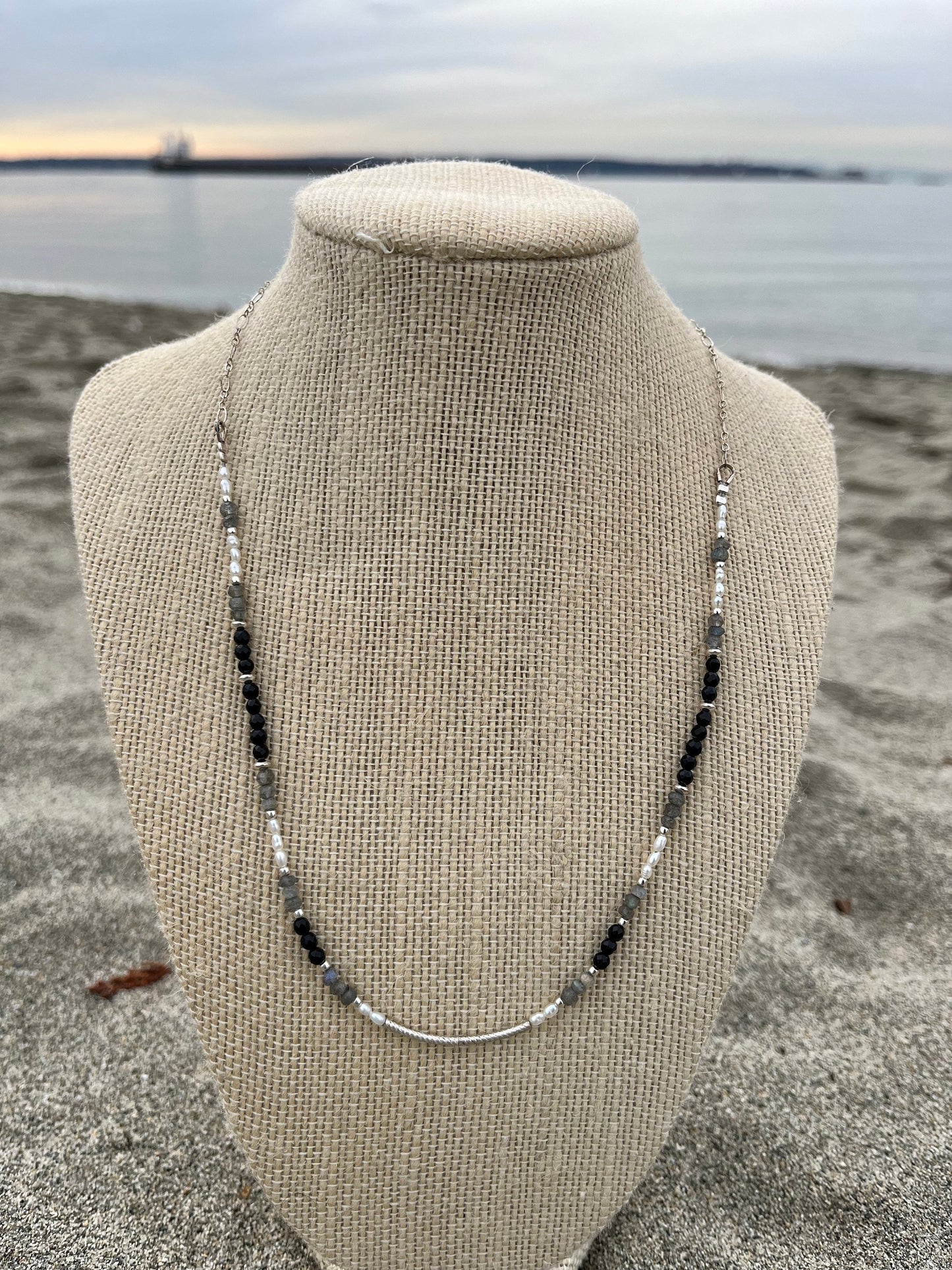 Sparrow & Lilly “Stormy Seas” Sterling Silver and Gemstone Necklace