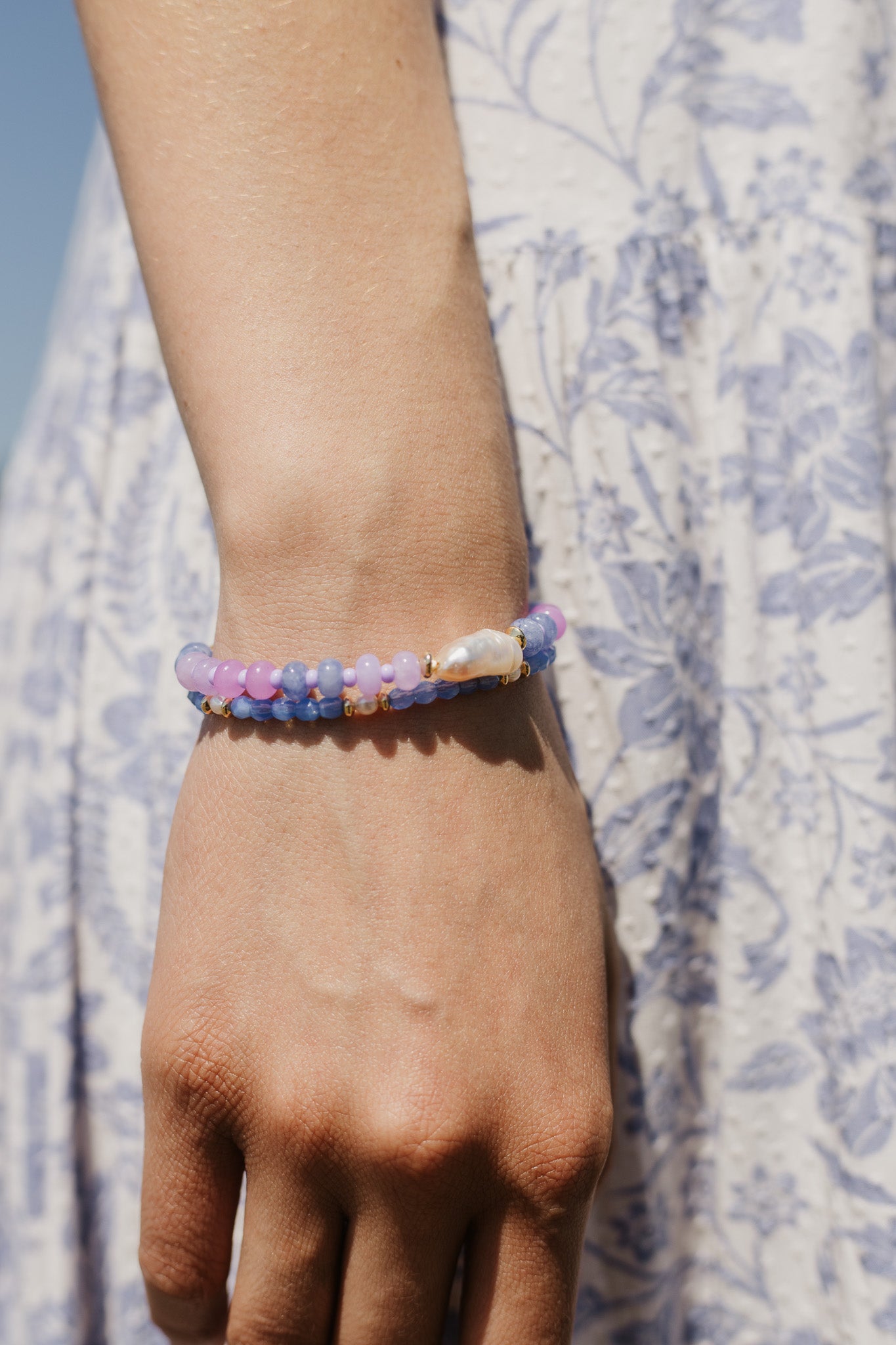 Sparrow & Lilly Coastal Pearl Jade Bracelet