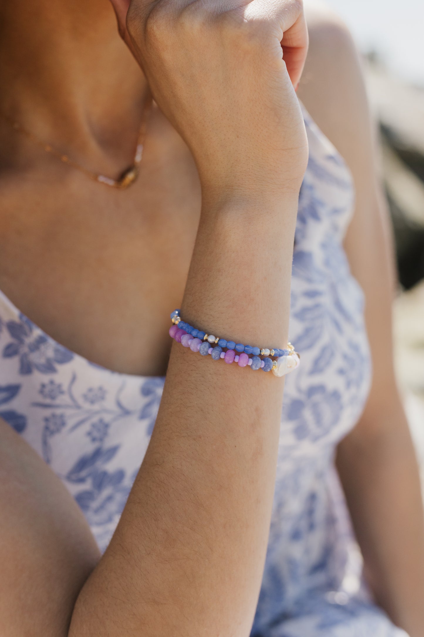 Sparrow & Lilly Coastal Pearl Jade Bracelet