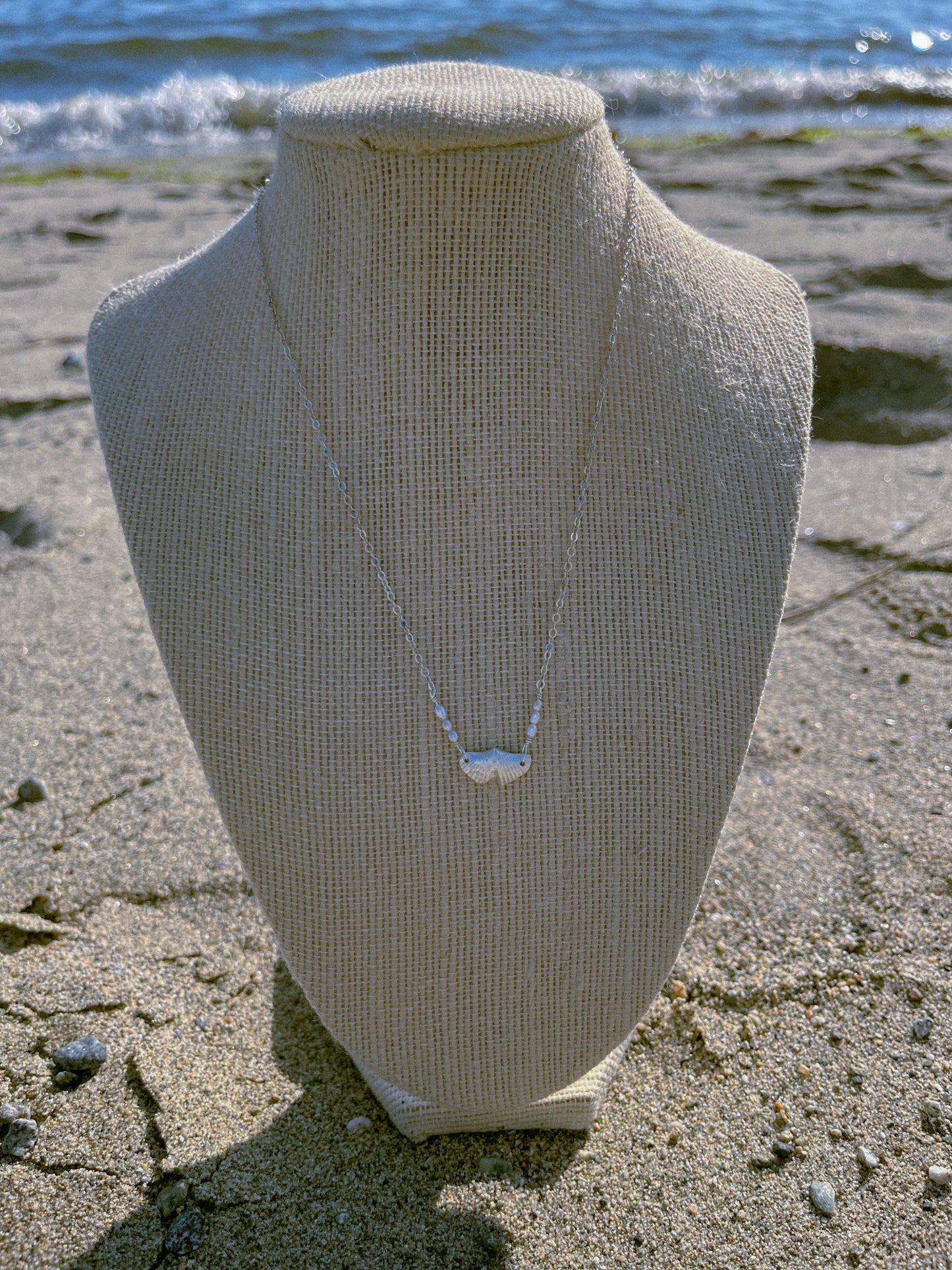 Sparrow & Lilly Butterfly Stone Necklace 🦋 small - Sterling Silver