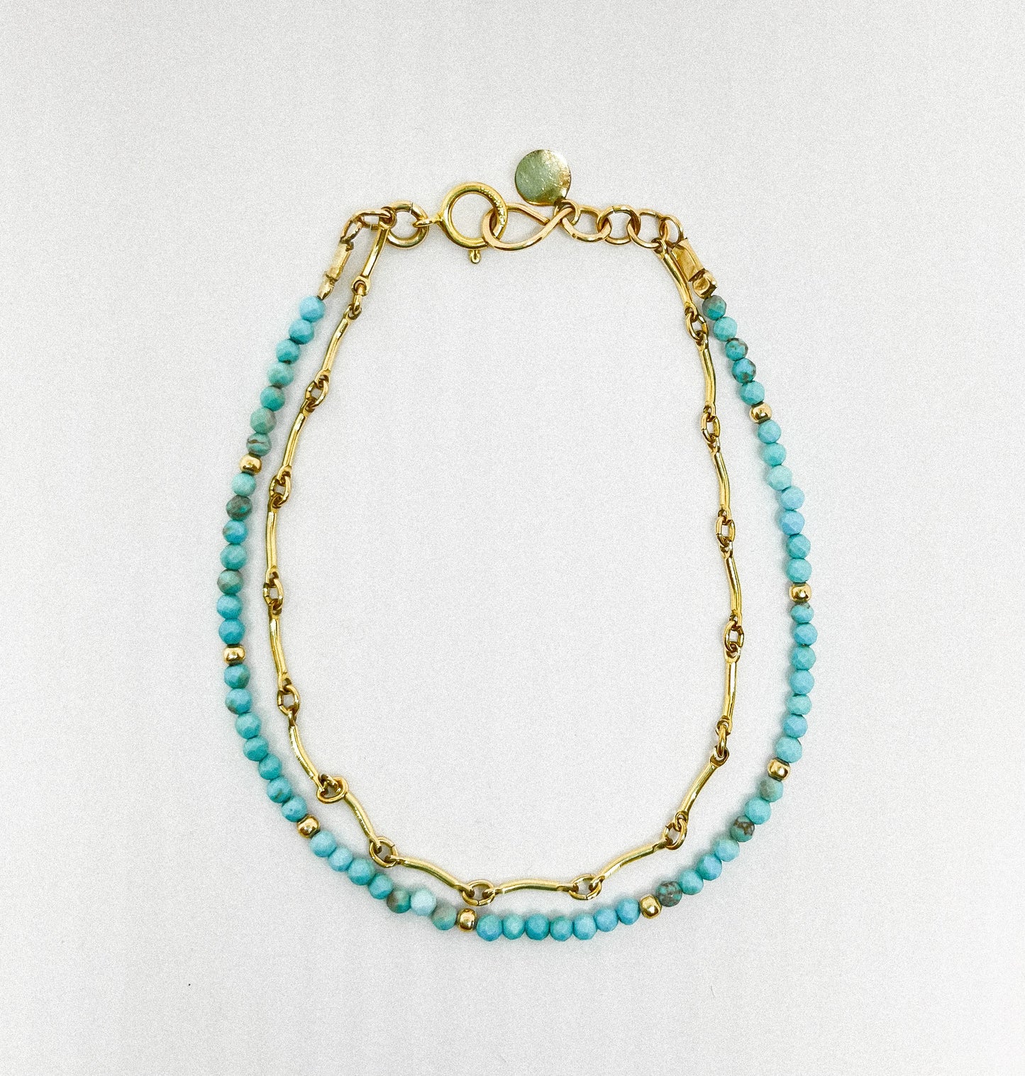 Sparrow & Lilly Turquoise and Gold layered Bracelet