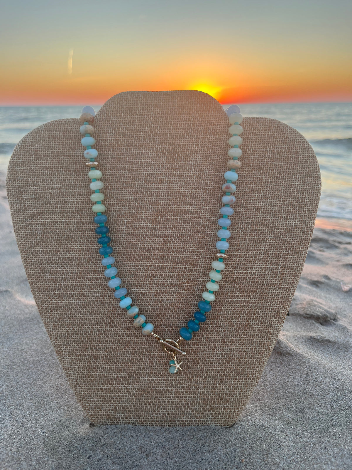 Sparrow and Lilly Jade Coastal Charm Necklace