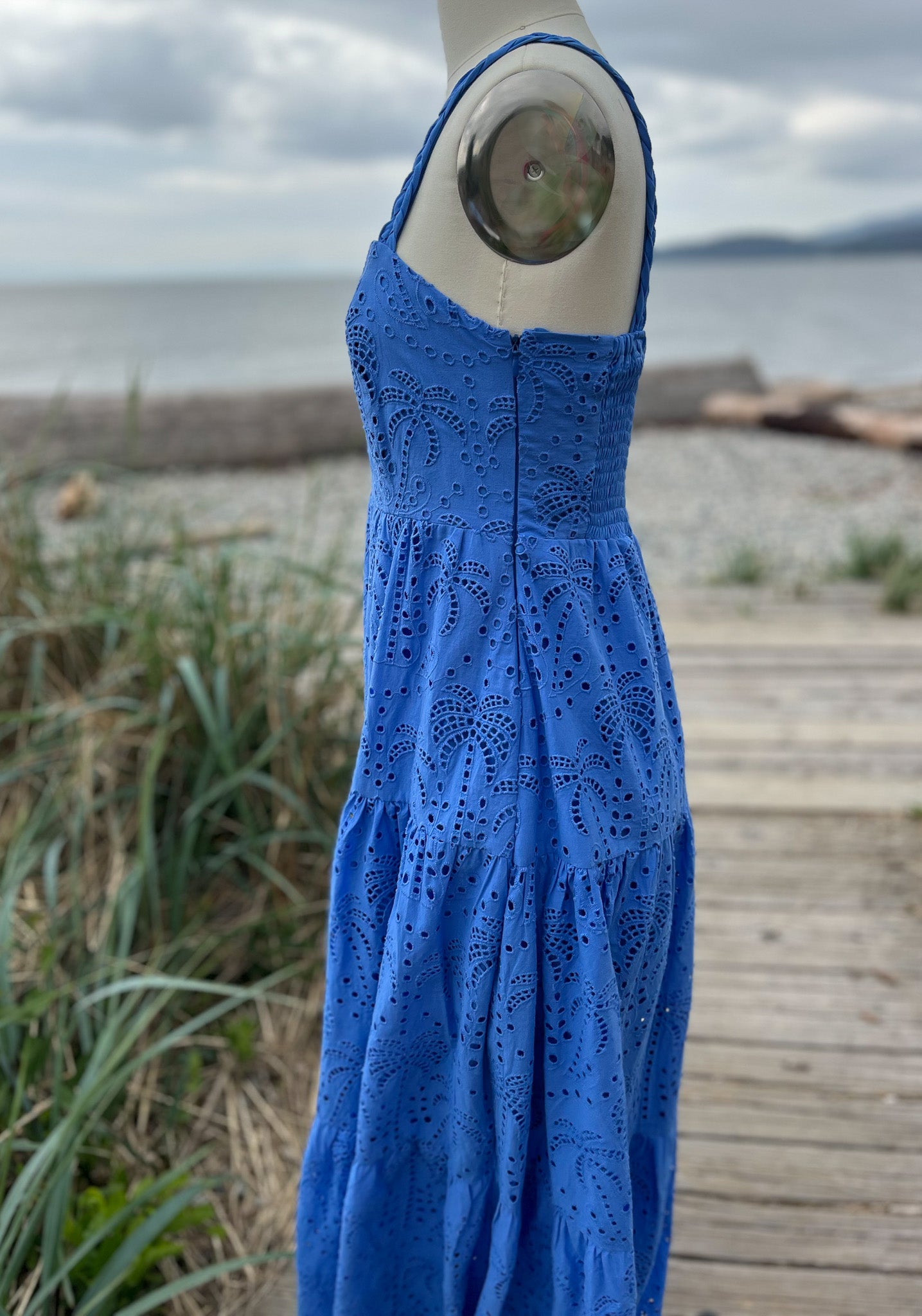 Sparrow & Lilly Embroidered Palm Maxi Dress