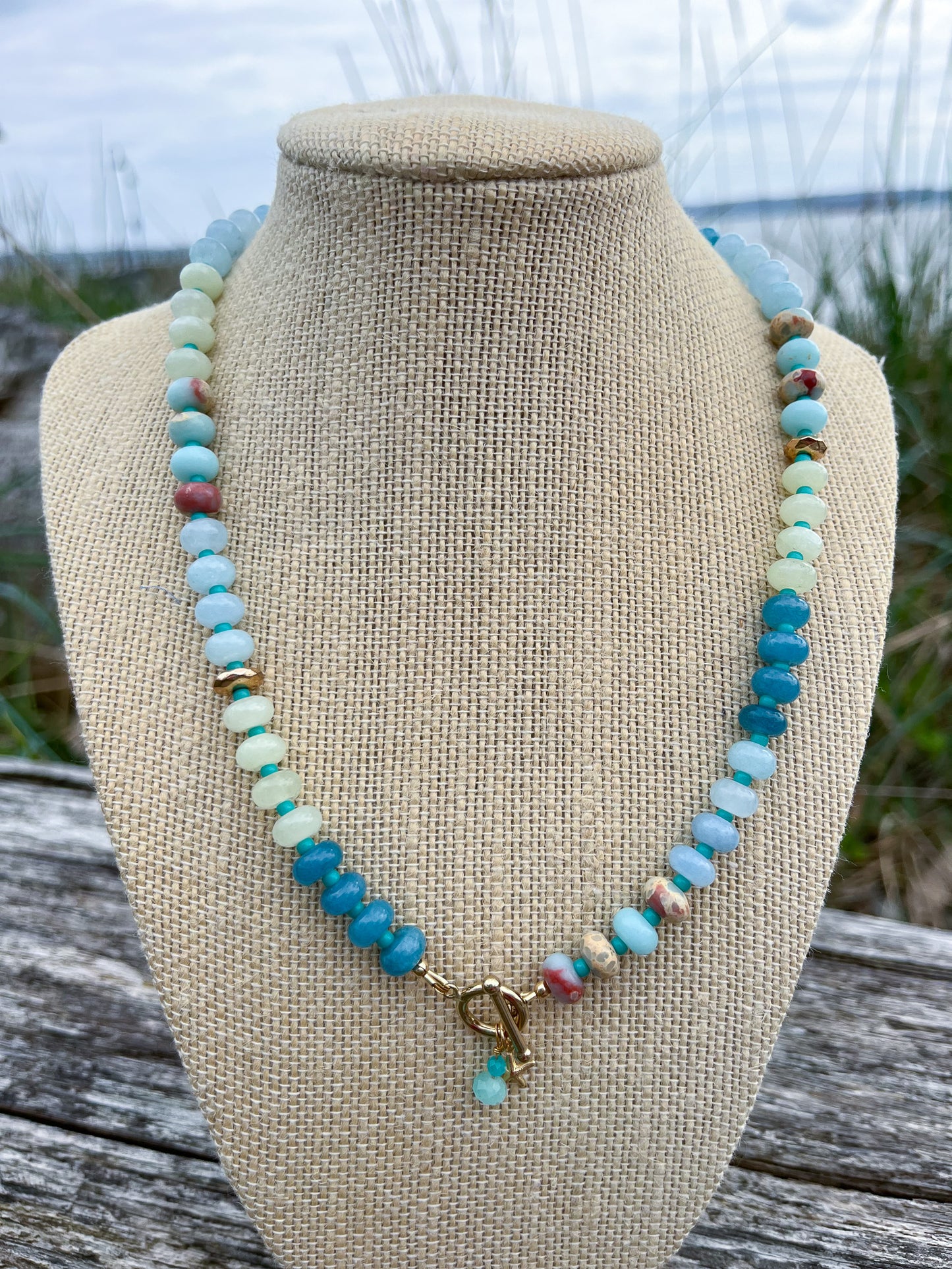 Sparrow and Lilly Jade Coastal Charm Necklace