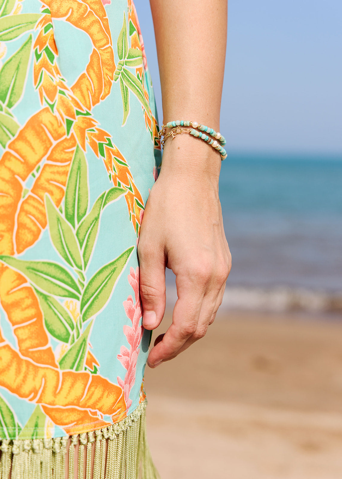 Sparrow & Lilly Aloha Fringe Wrap Skirt