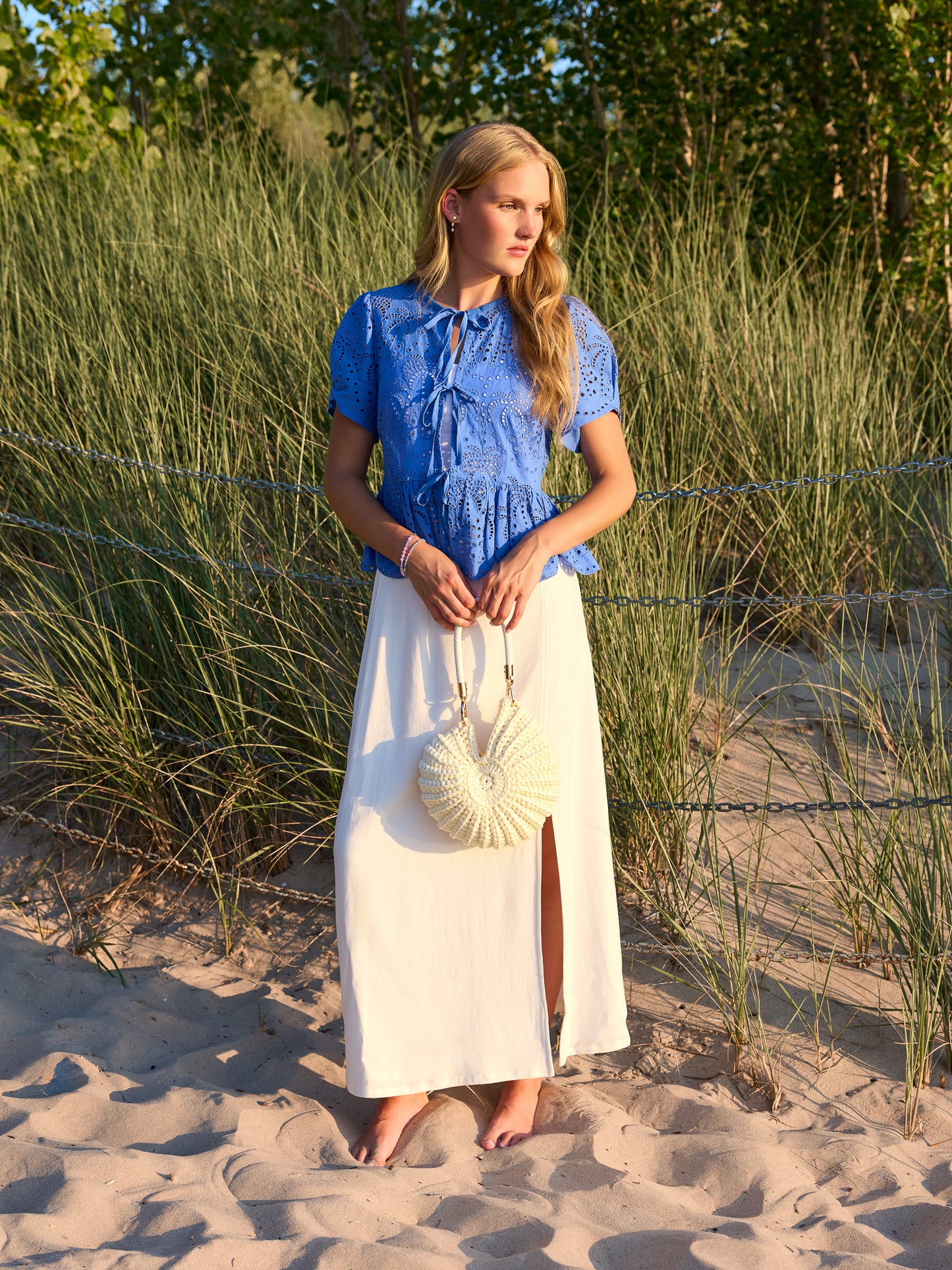 Sparrow & Lilly Embroidered Palm Blouse
