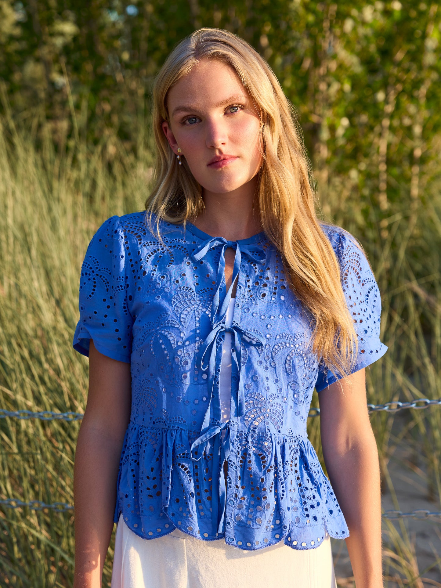 Sparrow & Lilly Embroidered Palm Blouse