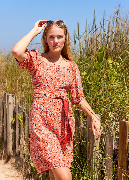 Sparrow & Lilly Persimmon Floral Dress